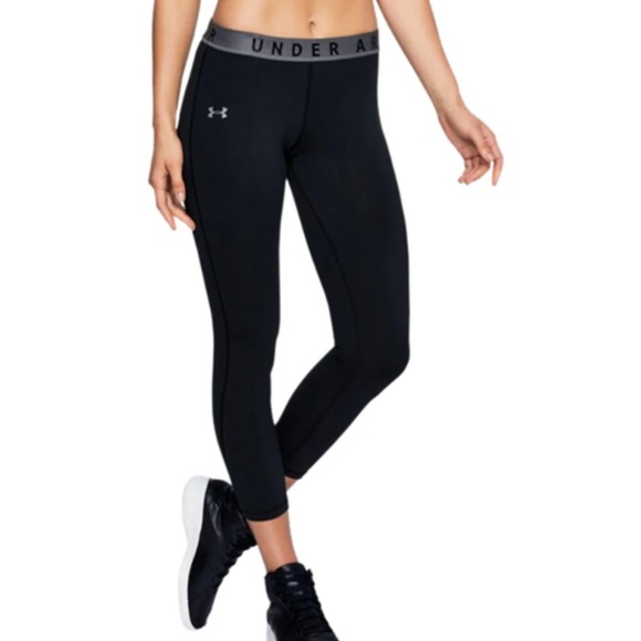 Under Armour Women's Black and Gray Leggings - Picture 1 of 4
